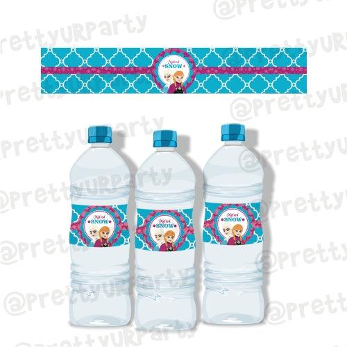 New Frozen Water Bottle Labels THEME PARTIES Pretty UR Party Default Title