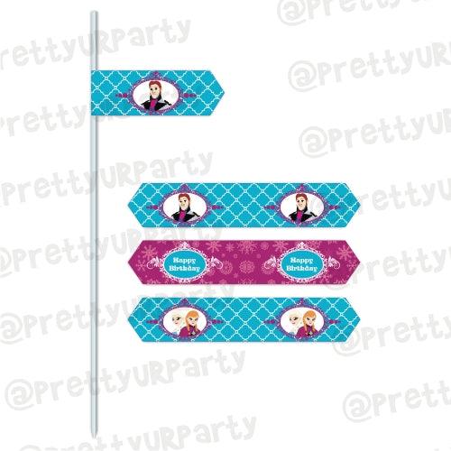 New Frozen Drink Straws THEME PARTIES Pretty UR Party