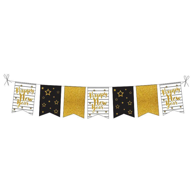 Happy New Year Pattern Bunting ALL PARTY SUPPLIES Pretty UR Party Default Title