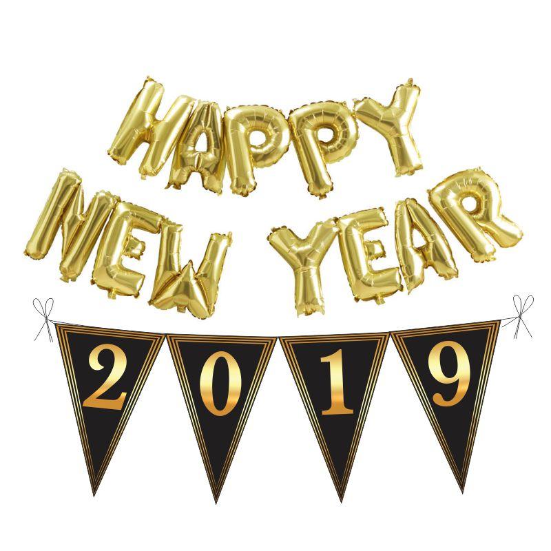 Happy New Year Bunting and Balloon Set ALL PARTY SUPPLIES Pretty UR Party