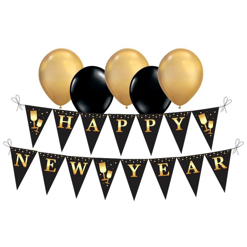 New Year Bunting and Balloon Set ALL PARTY SUPPLIES Pretty UR Party