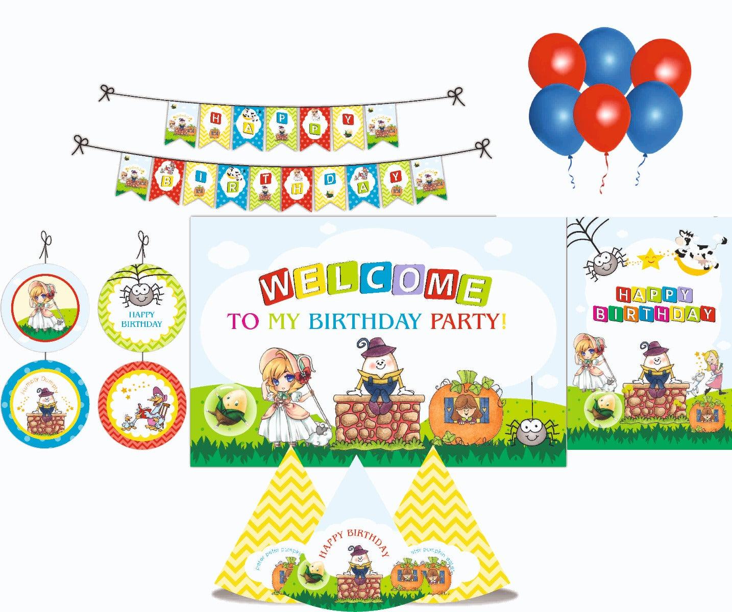 Nursery Rhymes Party Decorations Package - 70 pieces Combo BIRTHDAYS Pretty UR Party Default Title
