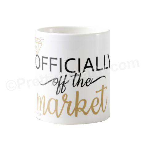 Officially off The Market Bridal Shower Mug ALL PARTY SUPPLIES Pretty UR Party