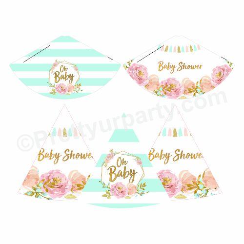 Oh Baby Theme Hats - Pack of 10 BABY SHOWER Pretty UR Party Default Title