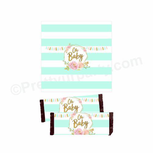Oh Baby Theme Chocolate Wrappers BABY SHOWER Pretty UR Party Default Title