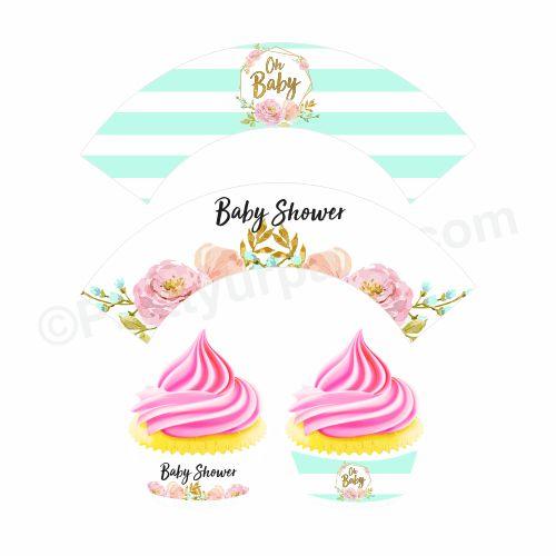 Oh Baby Theme Cupcake Wrappers BABY SHOWER Pretty UR Party Default Title