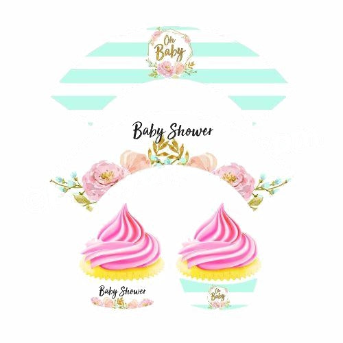 Oh Baby Theme Cupcake Wrappers