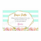 Oh Baby Diaper raffle Tickets BABY SHOWER Pretty UR Party