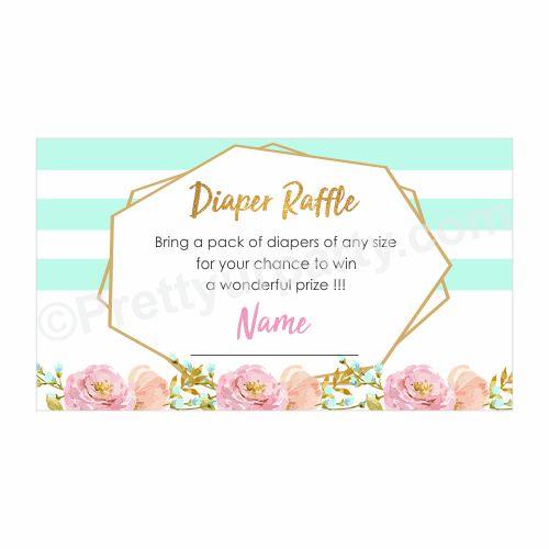 Oh Baby Diaper raffle Tickets BABY SHOWER Pretty UR Party