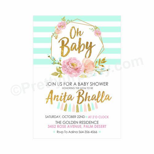 Oh Baby Theme Invitations BABY SHOWER Pretty UR Party Default Title