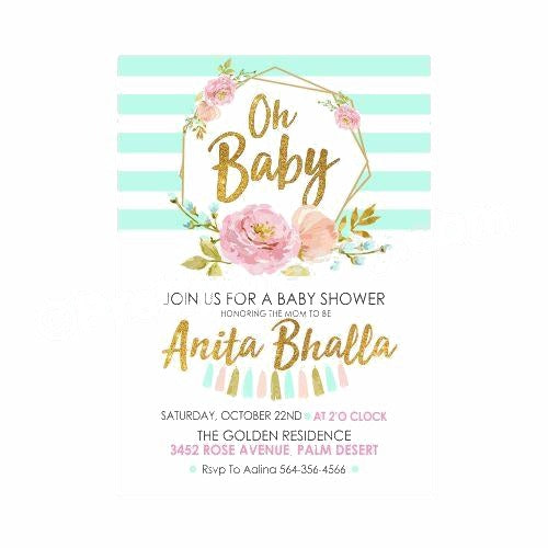 Oh Baby Theme Invitations