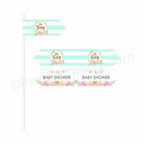 Oh Baby Theme Drink Straws BABY SHOWER Pretty UR Party