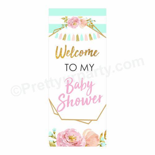 Oh Baby Theme Door Banner BABY SHOWER Pretty UR Party