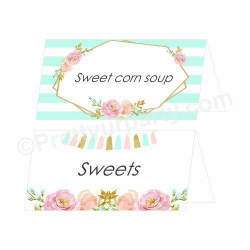 Oh Baby Theme Food Labels / Buffet Table Cards BABY SHOWER Pretty UR Party