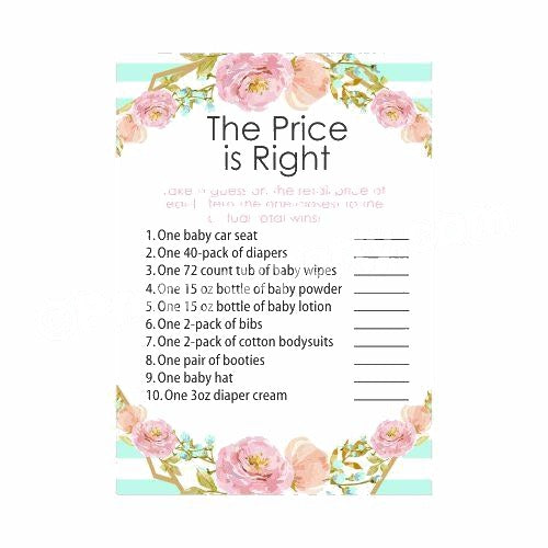 Oh Baby The price is right Game