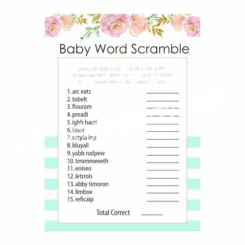 Oh Baby Scramble Game
