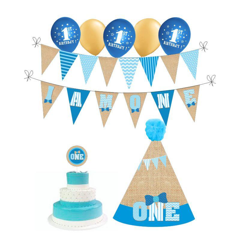 I Am One Birthday Decorations for Boys PACKAGES Pretty UR Party