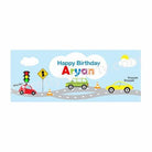 Personalized Colorful Cars Theme Banner 30in ALL PARTY SUPPLIES Pretty UR Party Default Title