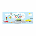 Personalized Colorful Cars Theme Banner 30in ALL PARTY SUPPLIES Pretty UR Party