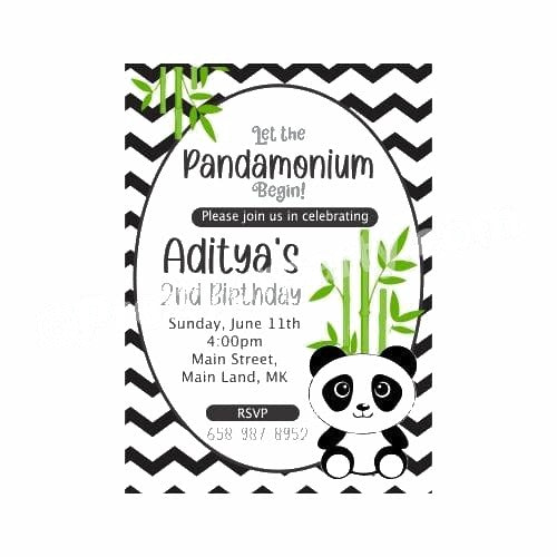 Panda Theme Invitations