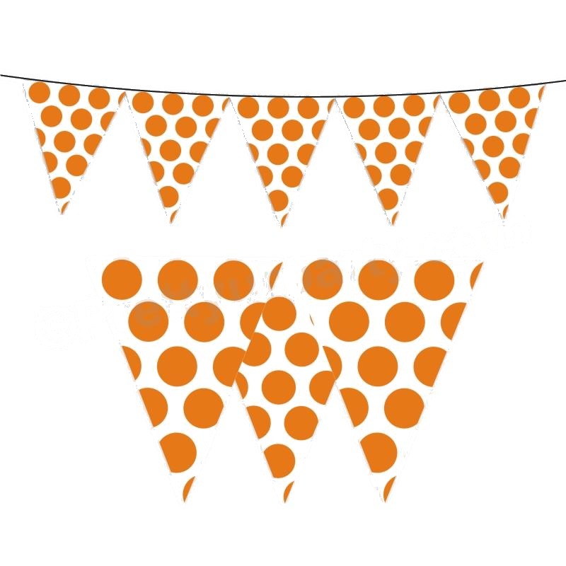 Orange Polka Dots Bunting