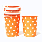Orange Polka Dots Paper Cups THEME PARTIES Pretty UR Party