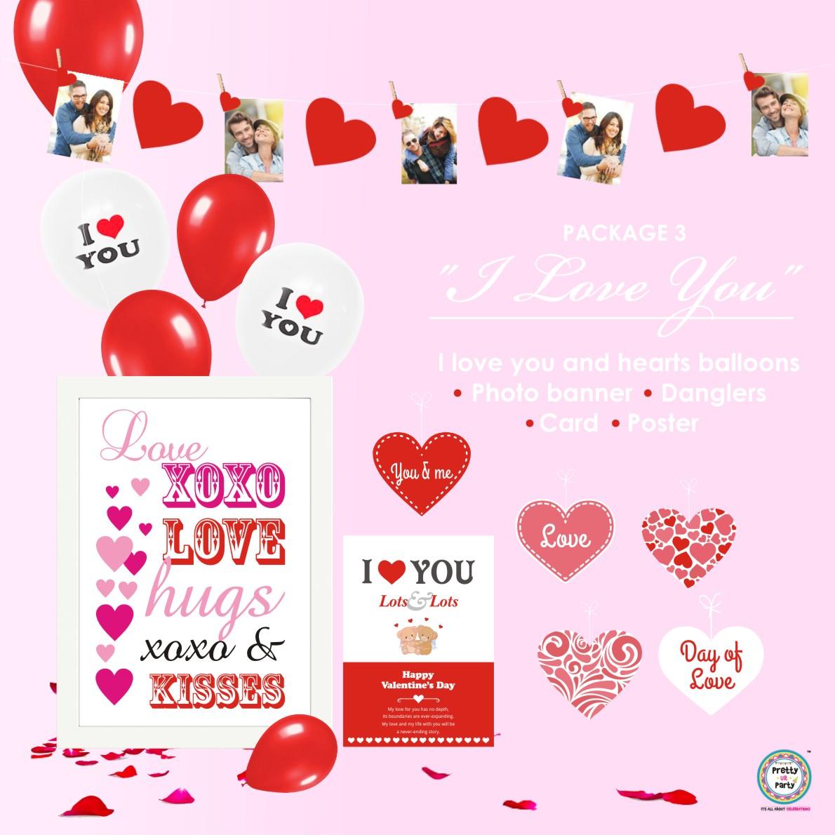I Love You Valentine's Day Theme Package ALL PARTY SUPPLIES Pretty UR Party
