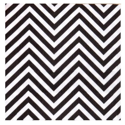 Black Chevron Paper Napkins - Pack of 10 THEME PARTIES Pretty UR Party
