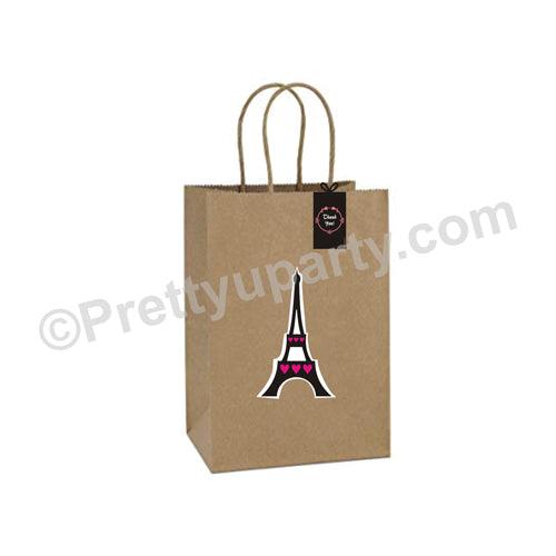 Paris Inspired Gift Bags - Pack of 10 ACCESSORIES Pretty UR Party