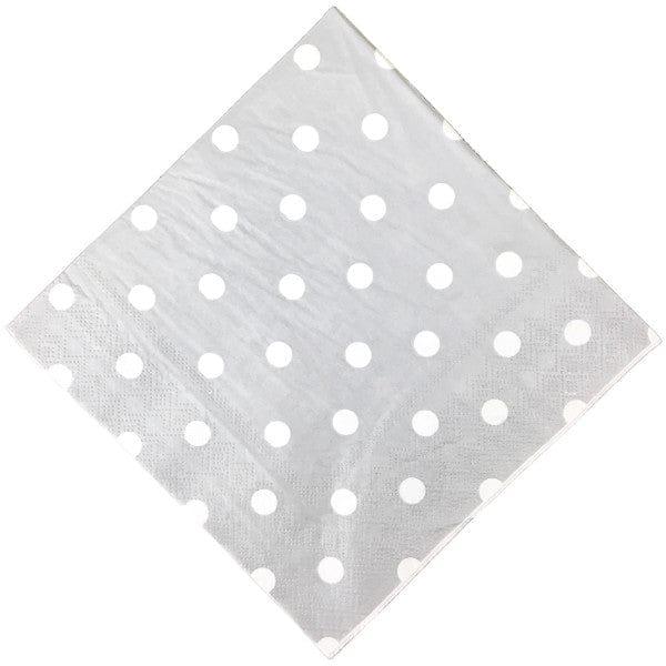Silver Polka Dot Paper Napkins - Pack of 10 TABLEWARE Pretty UR Party