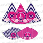 Girly Nautical Hats - Pack of 10 THEME PARTIES Pretty UR Party Default Title