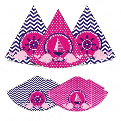 Girly Nautical Hats - Pack of 10