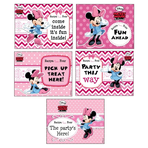MInnie Mouse Party Signs THEME PARTIES Pretty UR Party 8.5" x 11" MInnie Mouse Party Signs THEME PARTIES Pretty UR Party 8.5" x 11"