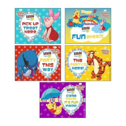 Winnie the Pooh Party Signs THEME PARTIES Pretty UR Party 8.5" x 11"