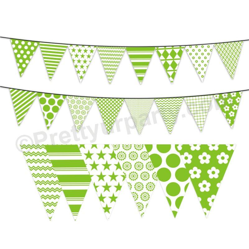 Green Pattern Bunting BABY SHOWER Pretty UR Party Default Title