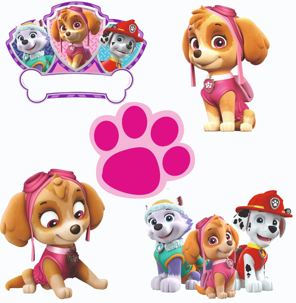 Paw Skye Theme Cutouts