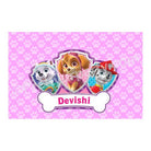 Paw Patrol Pink Placemats THEME PARTIES Pretty UR Party