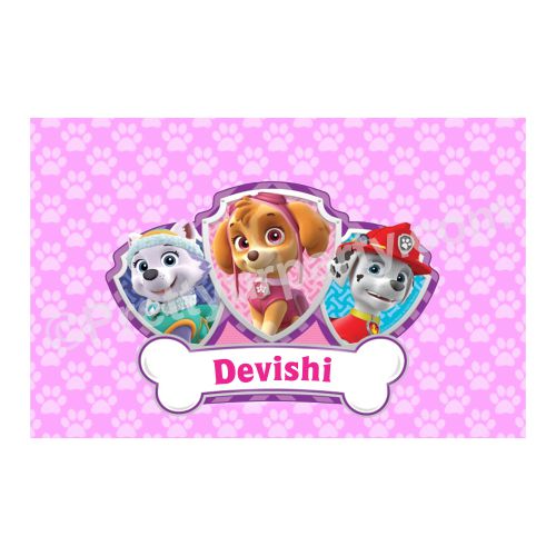 Paw Patrol Pink Placemats THEME PARTIES Pretty UR Party