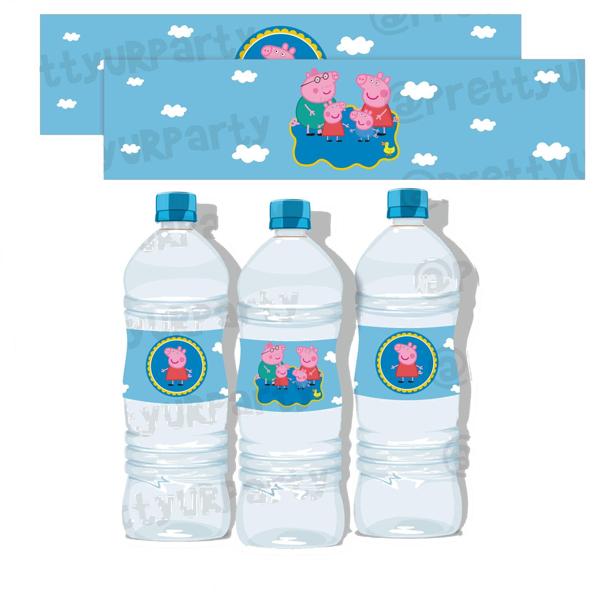 Peppa Pig inspired Bottle Labels