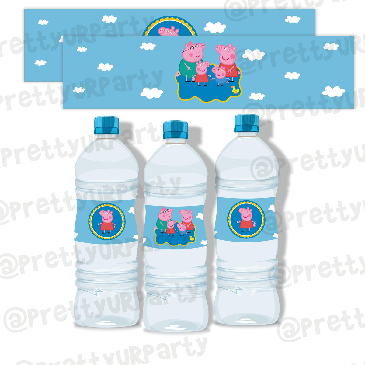 Peppa Pig theme Water Bottle Labels – PRETTY UR PARTY