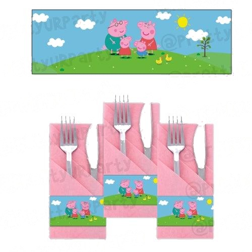 Peppa pig Inspired Napkin Rings