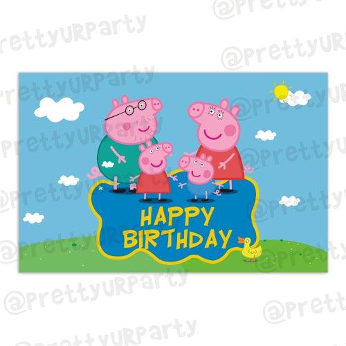 Peppa pig Inspired Table Mats THEME PARTIES Pretty UR Party Default Title