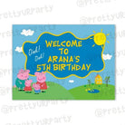 Peppa pig Inspired Entrance Banner / Door Sign THEME PARTIES Pretty UR Party Default Title
