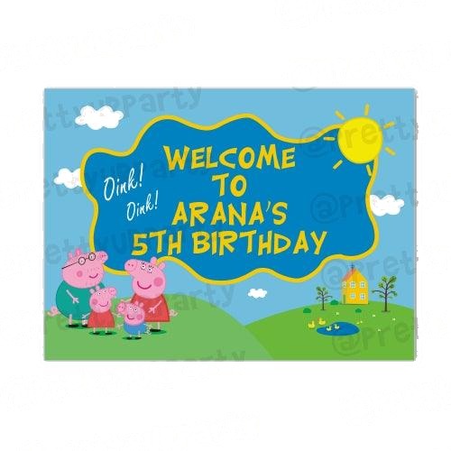 Peppa pig Inspired Entrance Banner / Door Sign — image 2