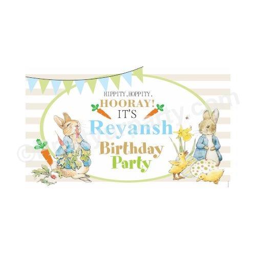 Peter Rabbit Theme Backdrop PERSONALISED Pretty UR Party Default Title