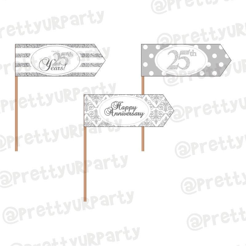 25th Anniversary Theme Picks ALL PARTY SUPPLIES Pretty UR Party Without Name