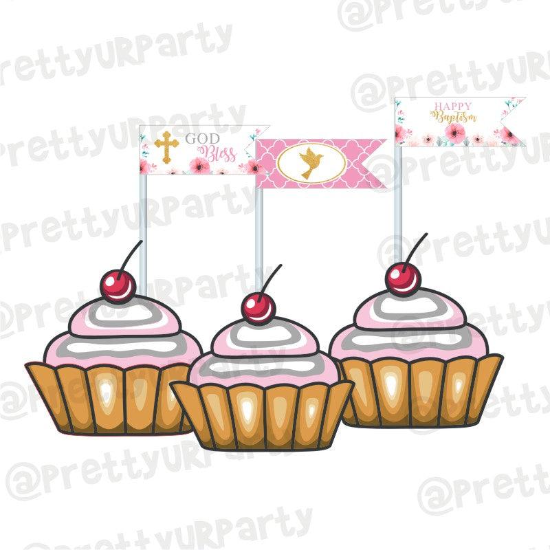 Baptism Pink Theme Picks ALL PARTY SUPPLIES Pretty UR Party