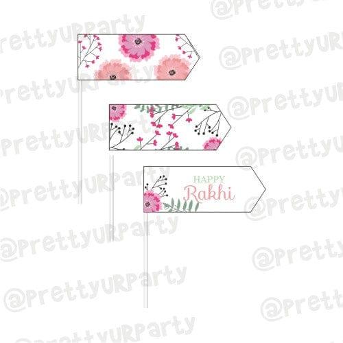 Pink Floral Rakhi Picks ALL PARTY SUPPLIES Pretty UR Party Default Title