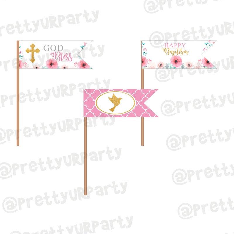 Baptism Pink Theme Picks ALL PARTY SUPPLIES Pretty UR Party Default Title
