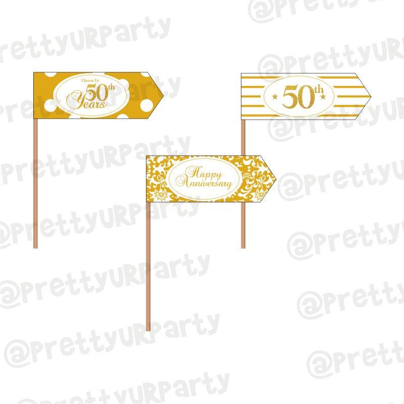 50th Anniversary Theme Picks ALL PARTY SUPPLIES Pretty UR Party Without Name